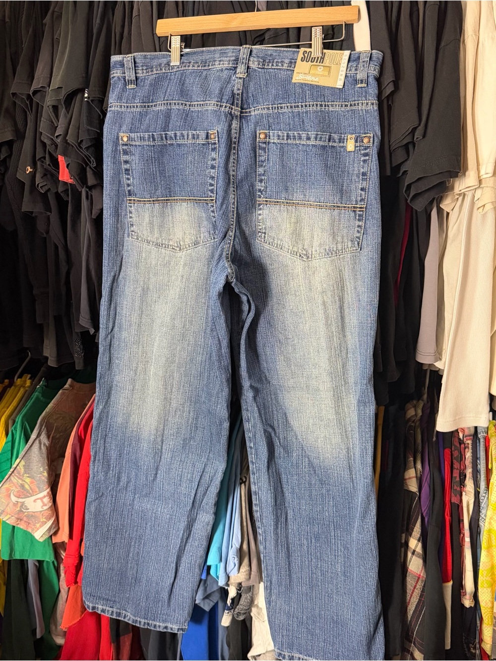Southpole Gold Tab Jeans Men’s 38x33 Light Wash Blue Baggy Y2K Grunge Skater 00s